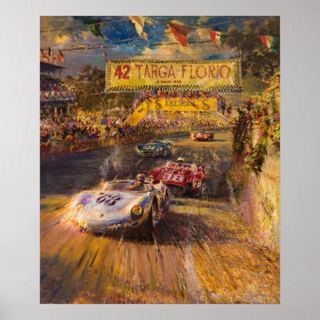 Oldtimer-Rennen Poster (Vorne)