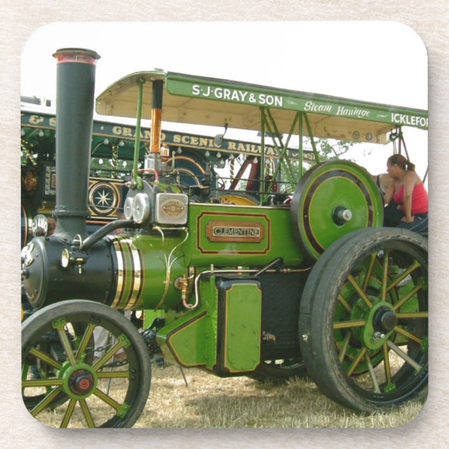 Oldtimer-Traktor Untersetzer (Vorderseite)