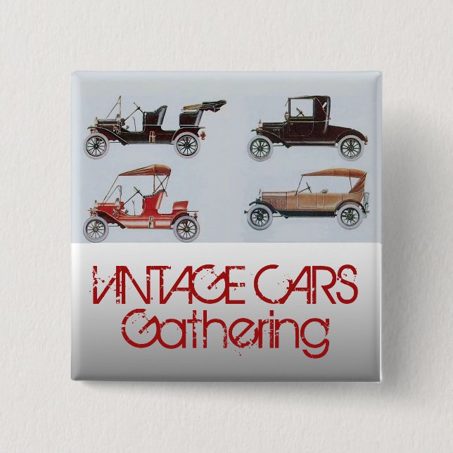 Oldtimer-Treffen Klassisches Auto Button (Vorderseite)