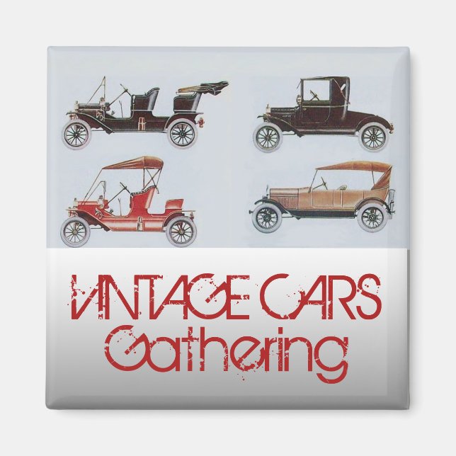 Oldtimer-Treffen Klassisches Auto Magnet (Vorne)