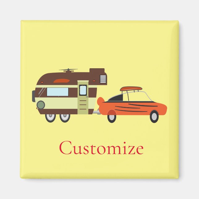 Oldtimer und Wohnwagen Thunder_Cove Magnet (Vorne)