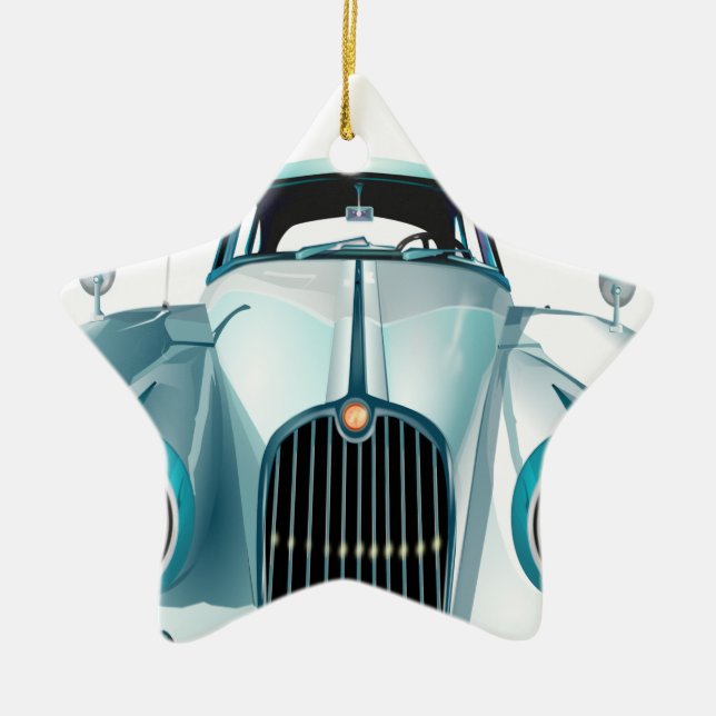 Oldtimer-Vintages Auto Keramikornament (Vorne)