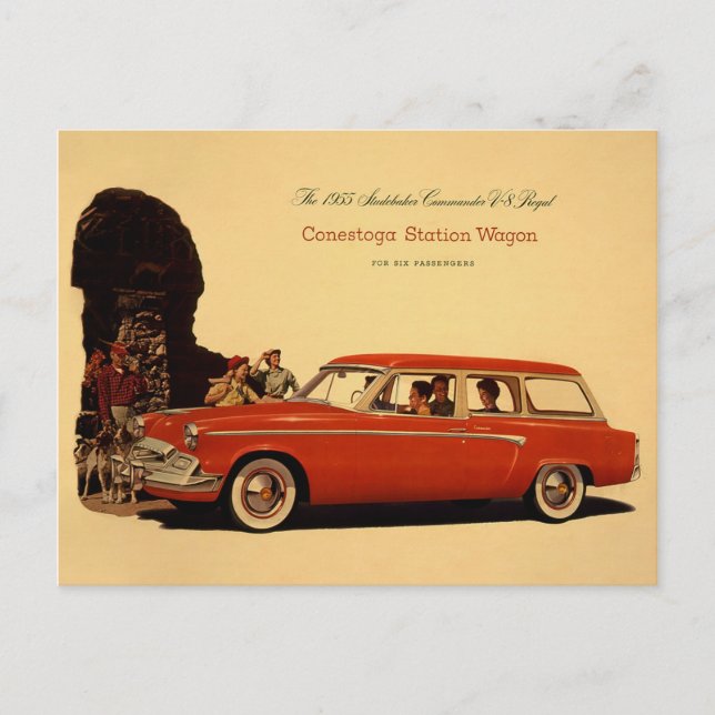Oldtimer-Werbeanzeige  Postkarte (Vorderseite)