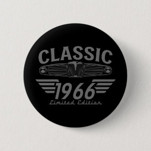 Oldtimerliebhaber 1966 Hergestellt 1966 60. Geburt Button