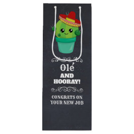 Ole' and Hooray Niedlich Green Cactus Geschenktüte Für Weinflaschen
