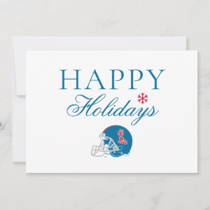 Ole Miss Football Helm   Hellblau Feiertagskarte