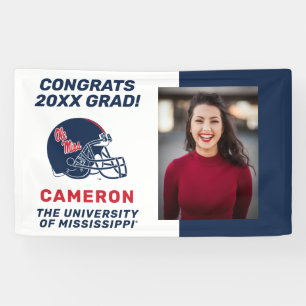 Ole Miss Football Helmet Dunkelblau Banner