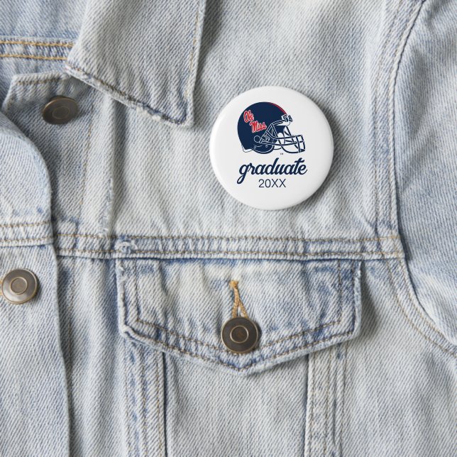 Ole Miss Football Helmet | Dunkelblau Button (Beispiel)