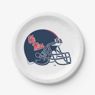 Ole Miss Football Helmet   Dunkelblau Pappteller