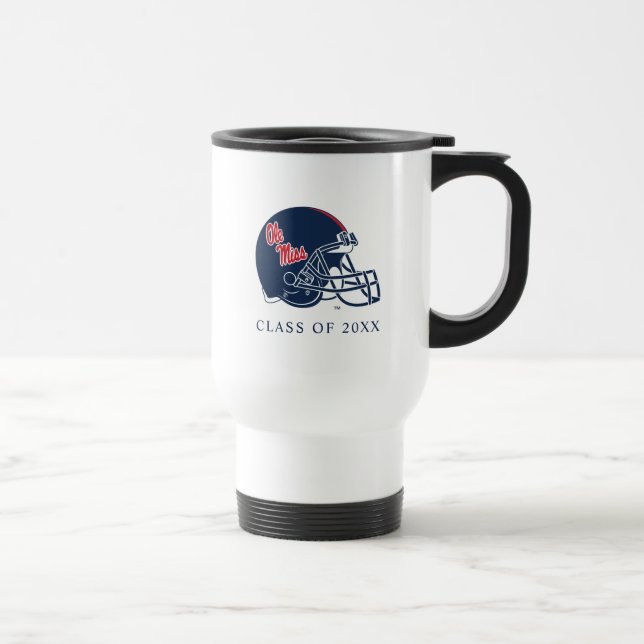 Ole Miss Football Helmet | Dunkelblau Reisebecher (Rechts)
