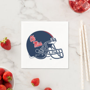 Ole Miss Football Helmet Dunkelblau Serviette