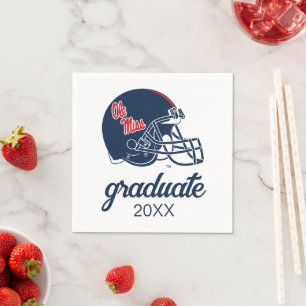 Ole Miss Football Helmet Dunkelblau Serviette