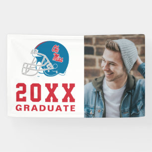 Ole Miss Football Helmet Light Blue Banner