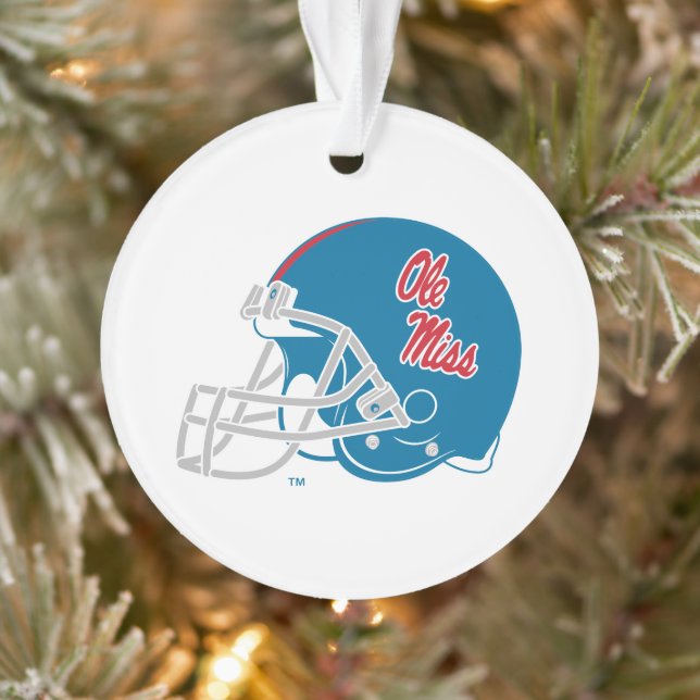 Ole Miss Football Helmet | Light Blue Ornament (Baum)