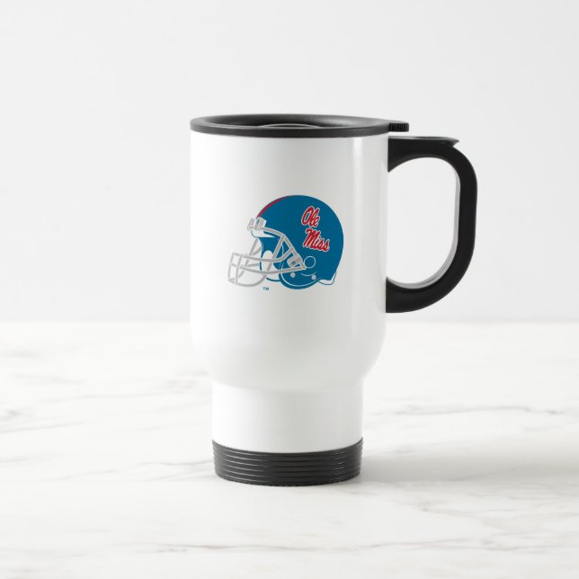 Ole Miss Football Helmet | Light Blue Reisebecher (Rechts)
