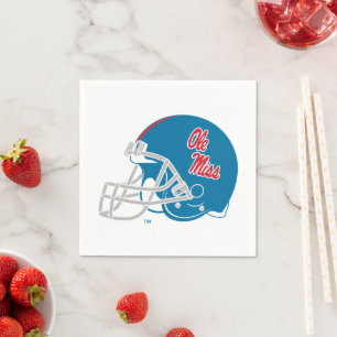 Ole Miss Football Helmet Light Blue Serviette
