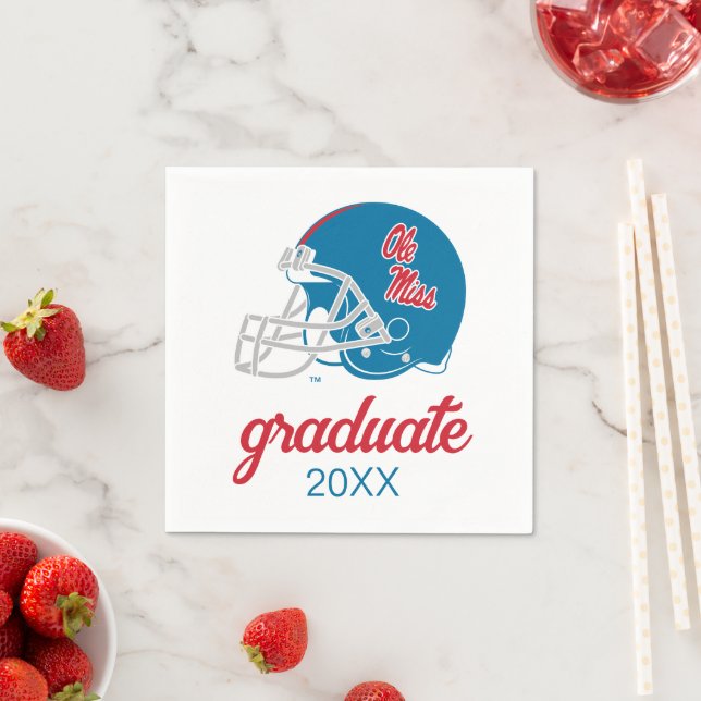 Ole Miss Football Helmet | Light Blue Serviette (Beispiel)