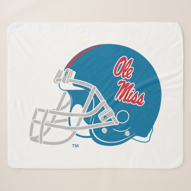 Ole Miss Football Helmet | Light Blue Sherpadecke (Vorderseite (Horizontal))