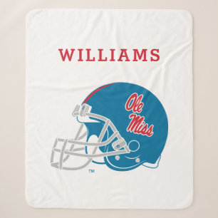 Ole Miss Football Helmet   Light Blue Sherpadecke