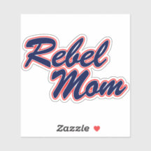 Ole Miss - Rebel Mom Blauer Aufkleber