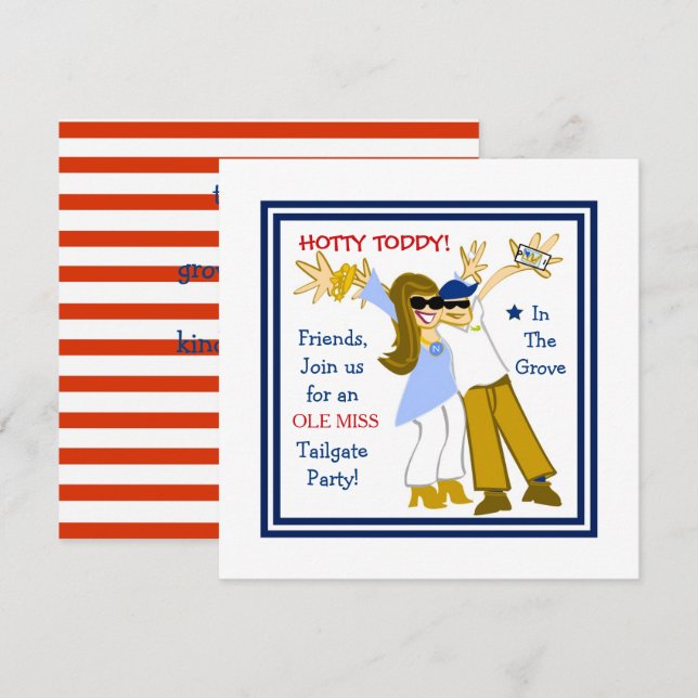 Ole Miss Selfie Einladung (Vorne/Hinten)