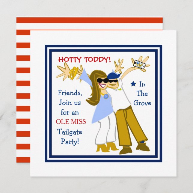 Ole Miss Selfie Invitation (Devant / Derrière)