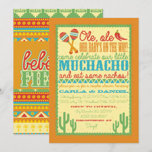 Ole, Ole, Fiesta Baby shower Invitation