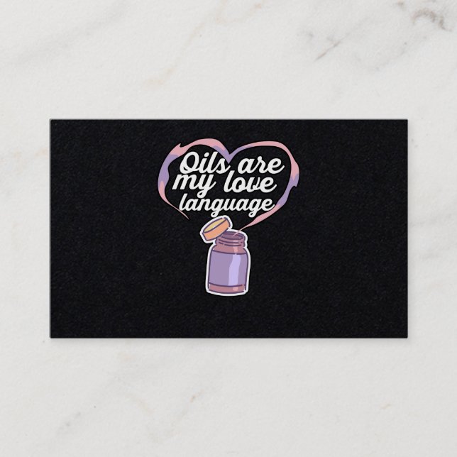 Öle sind meine Liebe Essential Oils Geschenk Visitenkarte (Vorderseite)