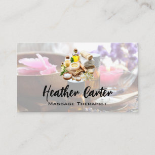 Öle und Salze für den gesundheitlichen Wellness-Ce Visitenkarte