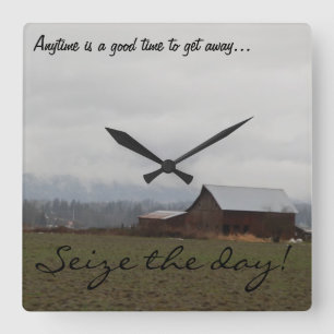 Ole Washington Barn Clock Quadratische Wanduhr