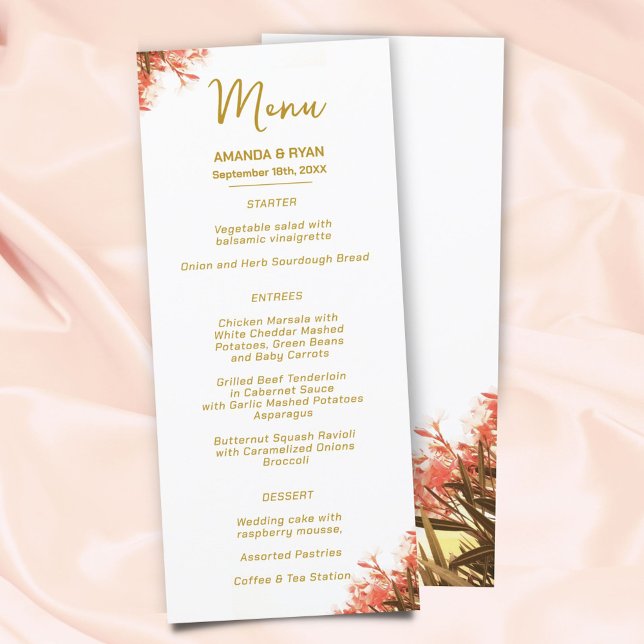 Oleander Blume auf Beach Wedding Menu (Von Creator hochgeladen)