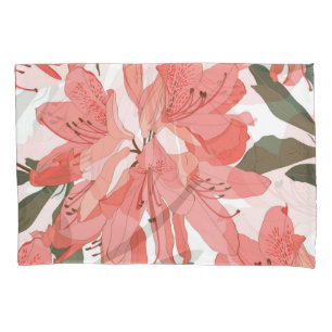Oleander-Blume: Orange White Kissenbezug