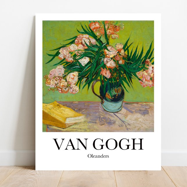 Oleanders von Vincent Van Gogh Poster (Van Gogh's Vibrant Blooms: Oleanders Poster. Brighten your space! Museum-quality)
