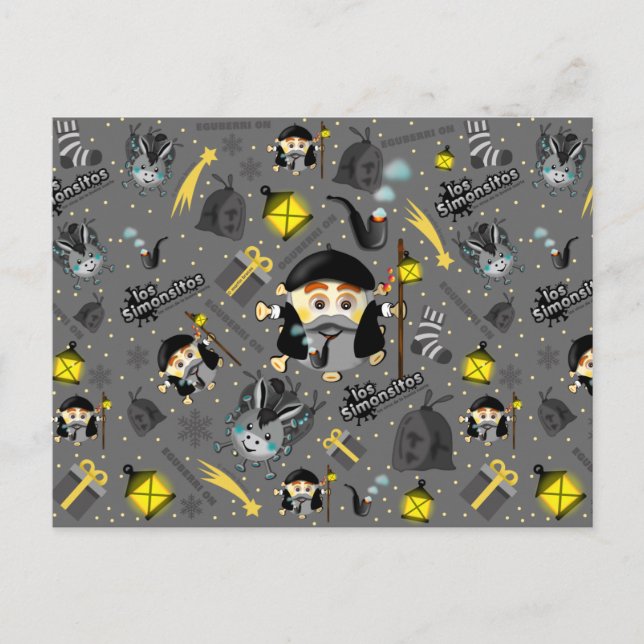 Olentzero vasco Eguberri von Simonsitos Feiertagspostkarte (Vorderseite)