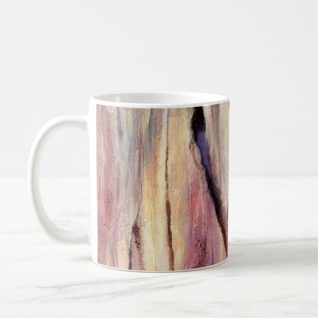 Ölfarbe abstrakt nah. Kunsttextur Kaffeetasse (Links)