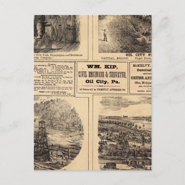 Ölfarmen Postkarte (Vorderseite)