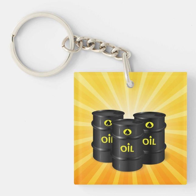Ölfässer Schlüsselanhänger (Vorderseite)