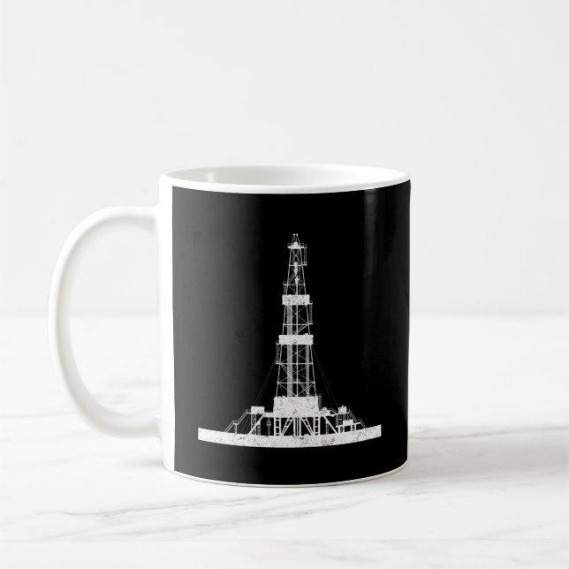 Ölfeld-Bohrer-Bohrinsel Kaffeetasse (Links)