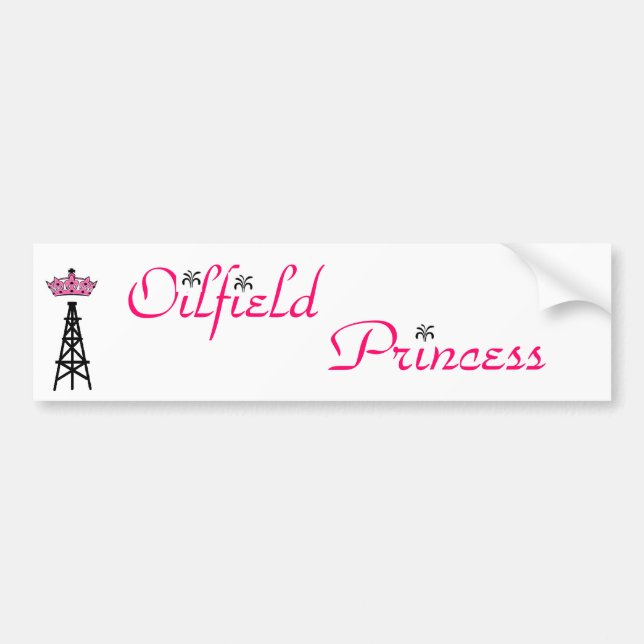 Ölfeld-Prinzessin-Autoaufkleber Autoaufkleber (Vorne)