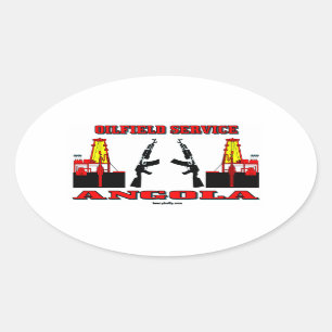 Ölfeld-Service Angola, internationaler Ovaler Aufkleber