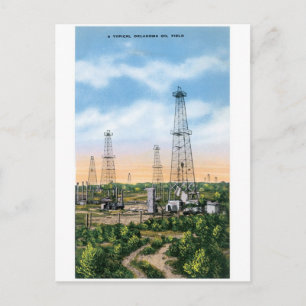 Ölfeld von Oklahoma Postkarte