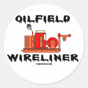 Ölfeld-Wireliner, Aufkleber, Ölfeld, Slip-line, Öl Runder Aufkleber