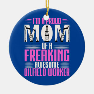 Ölfeldarbeiter Rig Bohrung Roughneck Mama Keramik Ornament