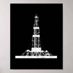 Ölfeldbohrer-Bohranlage Poster