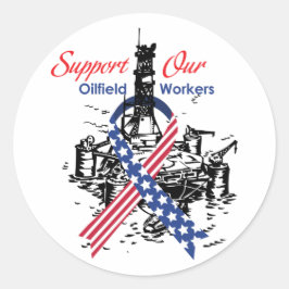 ölfield_support runder aufkleber