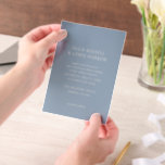 Olga Dusty Blue Modern Wedding<br><div class="desc">Moderne Hochzeitseinladungen mit einem sauberen und einfachen Design mit kühnen Schriftart.</div>