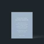Olga Dusty Blue Modern Wedding Einladung<br><div class="desc">Moderne Hochzeitseinladungen mit einem sauberen und einfachen Design mit kühnen Schriftart.</div>