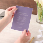 Olga Lila Moderne Hochzeit<br><div class="desc">Moderne Hochzeitseinladungen mit einem sauberen und einfachen Design mit kühnen Schriftart.</div>