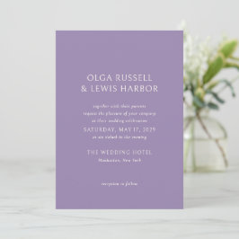 Olga Lila Moderne Hochzeit Einladung