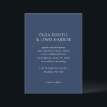 Olga Navy und Cream Modern Wedding Einladung<br><div class="desc">Moderne Hochzeitseinladungen mit einem sauberen und einfachen Design mit kühnen Schriftart.</div>